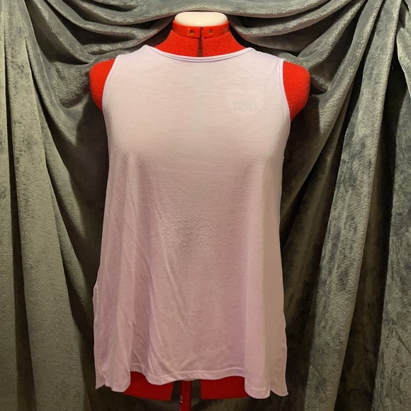 Lavender Tank Top with Chiffon Back - Picture 4 of 5